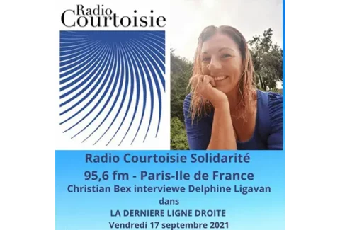 Delphine Ligavan interviewée dans l'émission La dernière ligne droite de Christian Bex, Radio Courtoisie Solidarité